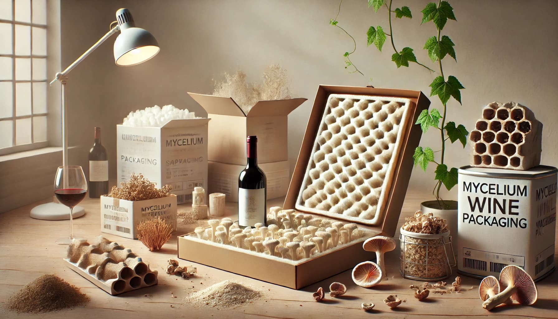 mycelin mushroom wine packaging